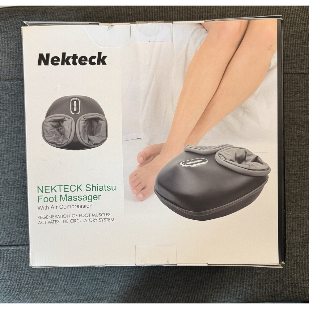 Nekteck Shiatsu Foot Massager with Soothing Heat, Deep Kneading Therapy